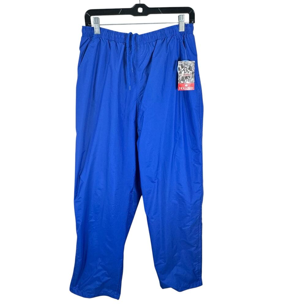 Holloway NWT‎ Vintage Bright Blue Elastic Waist Water Resistant Track Pants Sz M